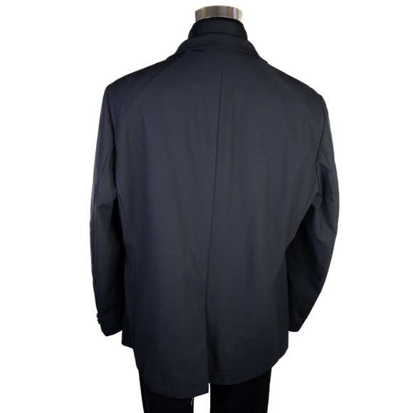 Sene Solid Black Sport Blazer Unstructured Blazer Jacket Coat Solid Size 48R EUC - Picture 8 of 14